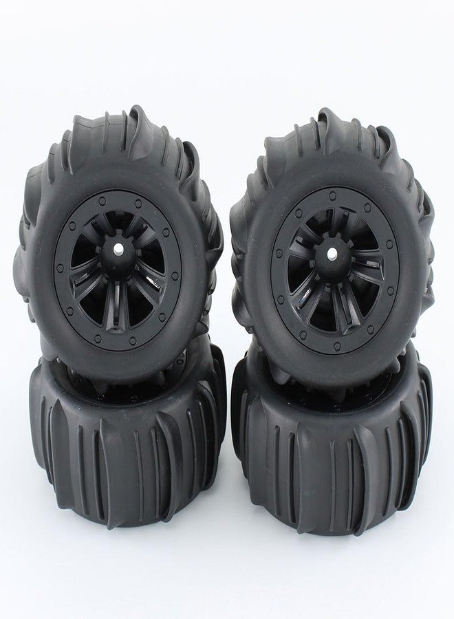 KingVal 4PCS Wheel Tire 12mm Hex Hub Beach Sand, Snow, Desert Off-Road Crawler Wheels Tires Compatible with WLtoys 144001 144002 144010 124008 124018 124019 124016 124017 MJX 1/16 1/14 RC Cars - Image 1